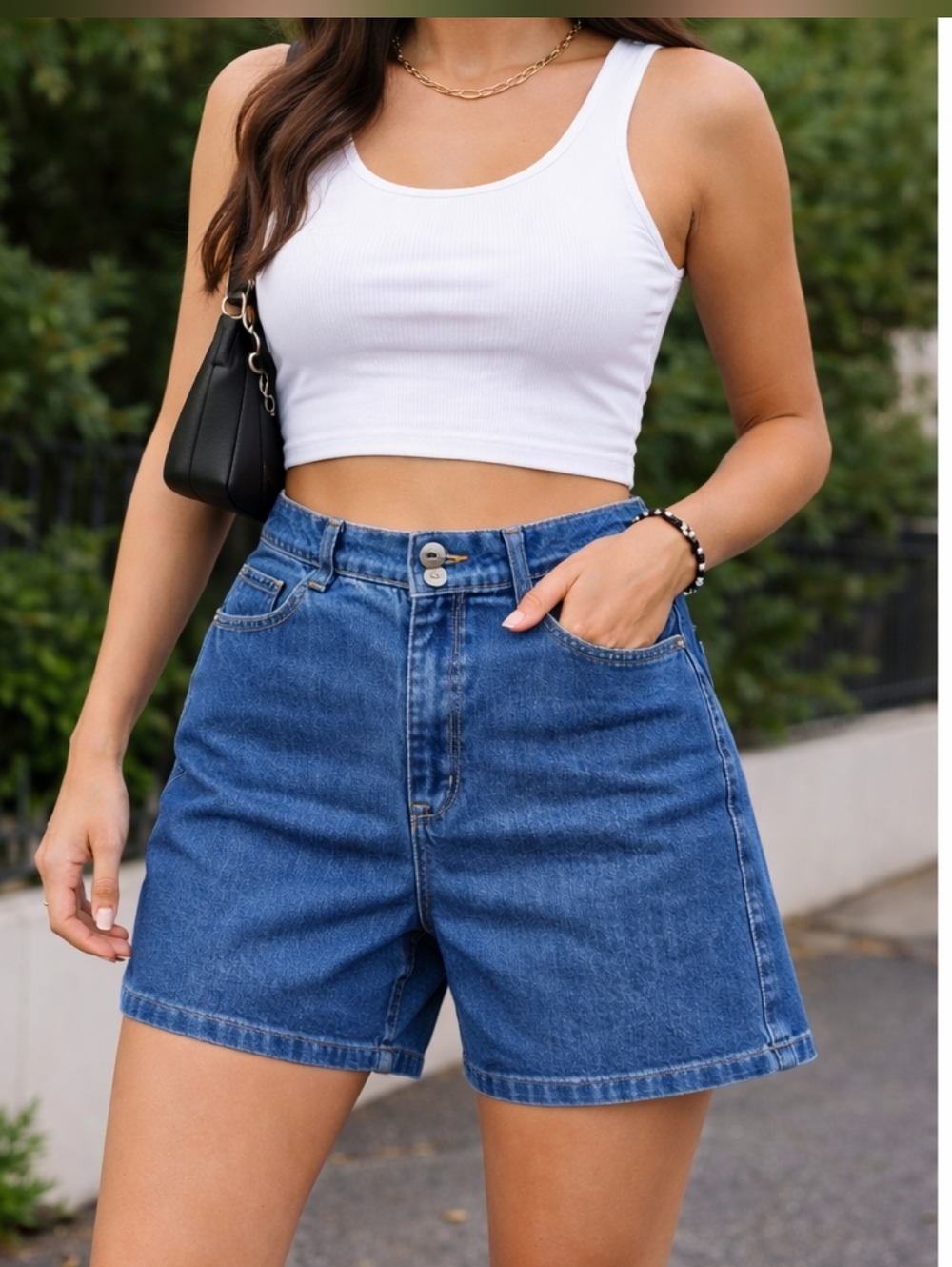 Vintage Gloria Vanderbilt Denim Blue Women's Shorts Size 10